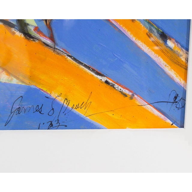 Blue 2010 “Molting Man” Abstract Mixed Media Painting by James L. Bruch For Sale - Image 8 of 9