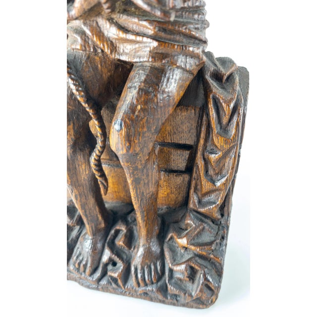 16th Century 16th Century Netherlandish Oak Carving of Christ as the Man of Sorrows, Probably Malinese For Sale - Image 5 of 13