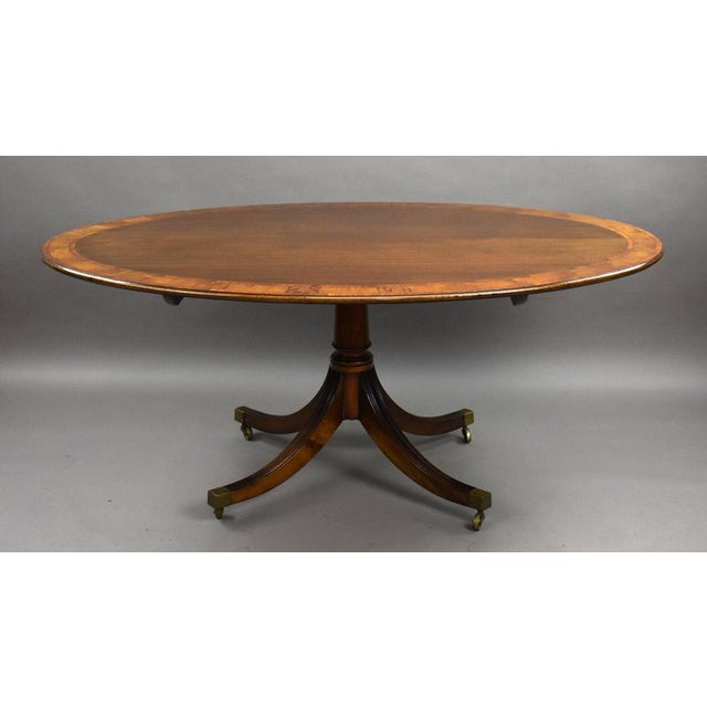 Vintage Regency Style Mahogany Dining Table, 1920 For Sale - Image 4 of 8