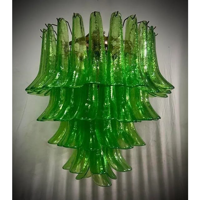 Green Murano Glass Chandelier from Mazzega, 2000s For Sale - Image 4 of 9