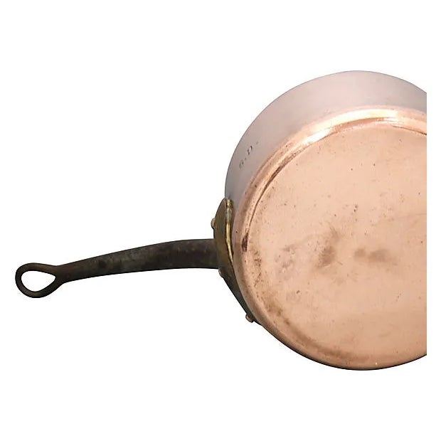 Antique English Copper Sauce Pan W/ "G D" Monogram For Sale - Image 4 of 5