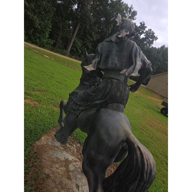 Mid 20th Century Bronze Horse and Rider For Sale In Greensboro - Image 6 of 6