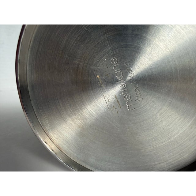 Mid-20th Century Metrokane Stainless Steel Bullet Cocktail Shaker – 4 Piece Barware Set For Sale - Image 12 of 12