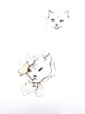 Leonor Fini - Cats - Original Etching 1985