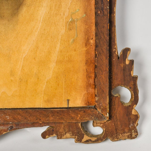 Antique Gold Gilt Wood Mirror With Ornate Corners For Sale - Image 13 of 13