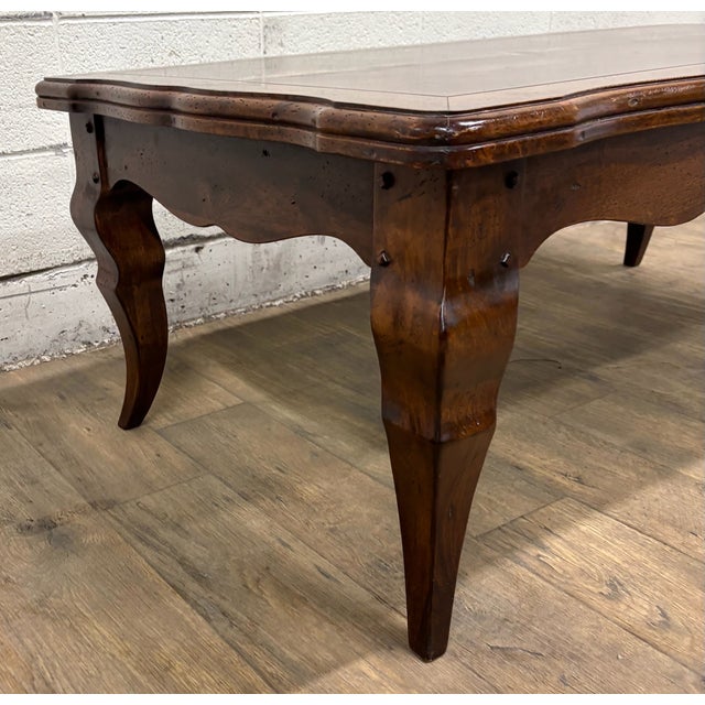 Wood Vintage Universal Furniture French Louis XV Style Parquetry Coffee Cocktail Table For Sale - Image 7 of 10