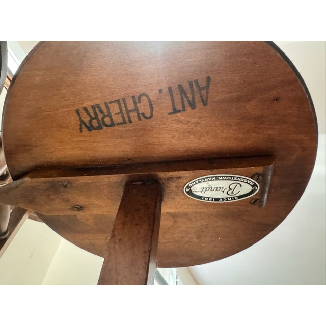 Antique Brandt Furniture Solid Cherry Dessert Stand Tiered Tea Cake Table For Sale - Image 10 of 10