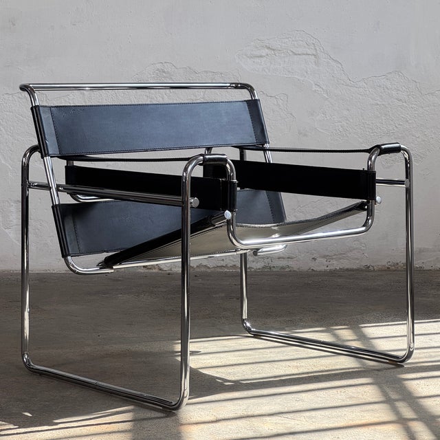 Wassily Chairs and Coffee Table by Marcel Breuer for Knoll, 1990, Set of 3 For Sale - Image 13 of 18