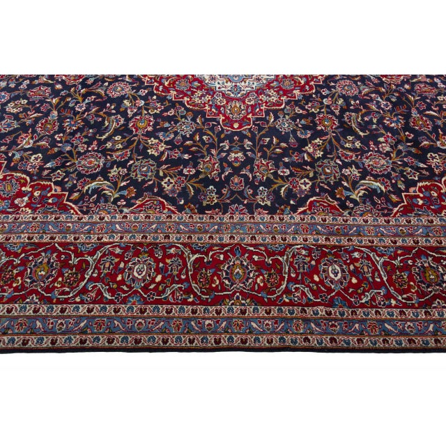 Hand-Knotted Kashan Cork Oriental Rug For Sale - Image 9 of 13