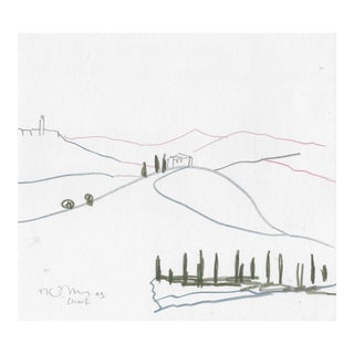 1993 Norbert Voelkel Chianti Italy Drawing For Sale