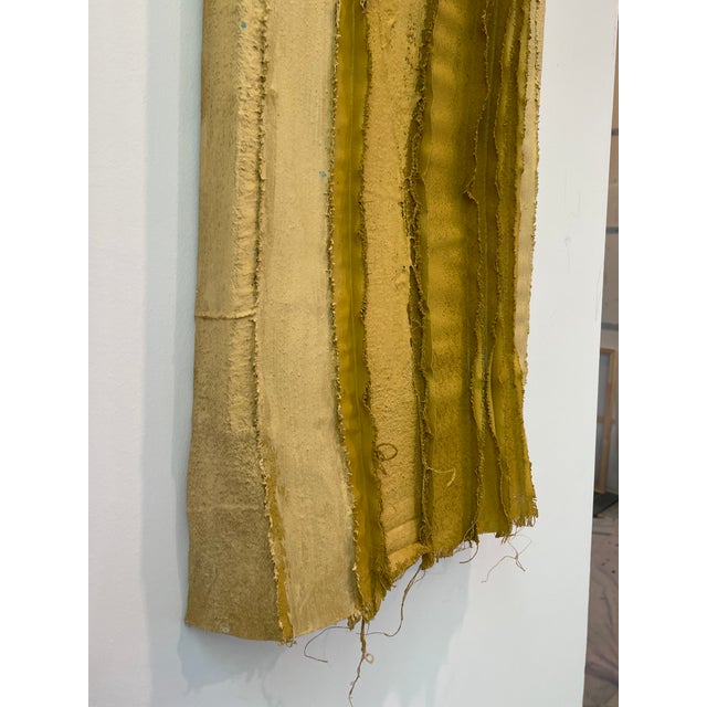 2020s "Tandem 02" Mustard Yellow Salvaged Materials Wall Sculpture For Sale - Image 5 of 9