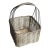 Early 20th Century Vintage Silver Toned High Quality Woven Basket For Sale