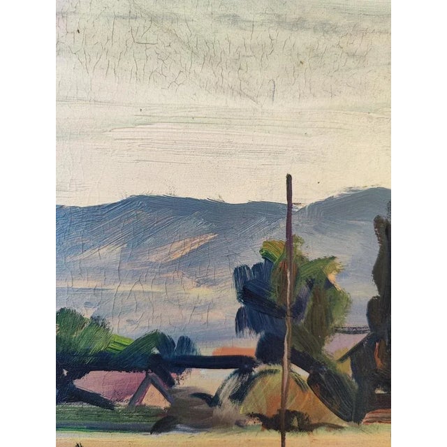 Kurt Conrad Loew, Paysage, Oil on Wood, 1960s, Framed For Sale - Image 5 of 11