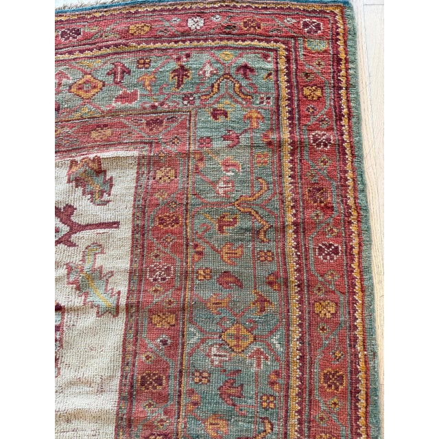 Late 19th Century Turkish Oushak Rug Soft Ivory Field, Terracotta & Gold Tones For Sale - Image 11 of 18