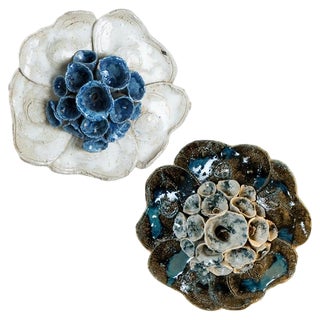 Vintage Danish Floral Ceramic Wall Light, 1970 For Sale