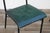 Jacques Adnet Pair of Jacques Adnet Distressed Green Leather & Black Metal Dining Chairs, France 1950s For Sale - Image 4 of 18