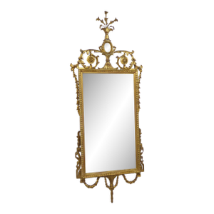 Antique Italian Carved Giltwood Mirror