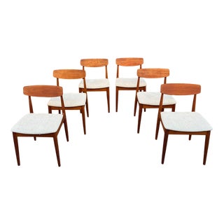 Upholstered Chairs in Beige Teak from Casala, Set of 6 For Sale