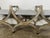Silvered Carved Wood Curule-Form Bench, Europe, Early 20th Century For Sale In Los Angeles - Image 6 of 18