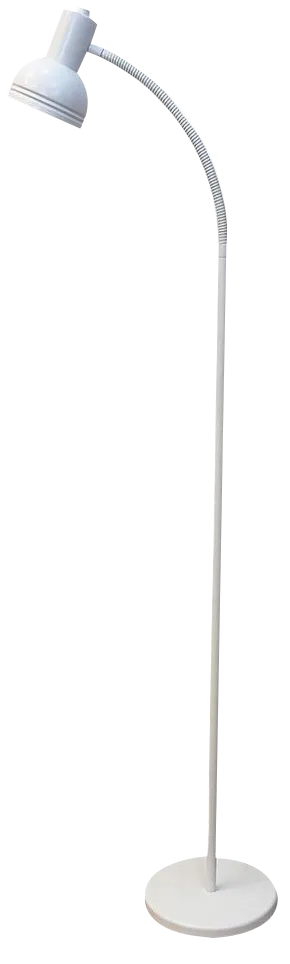 Vintage White Metallic Floor Lamp, 1970s