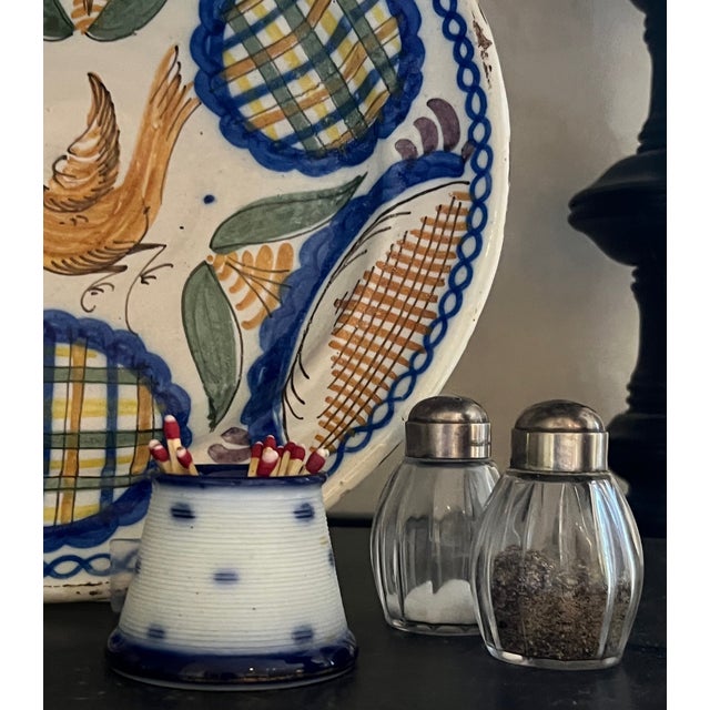 Ceramic Large Spanish Faience Hand Painted Bowl For Sale - Image 7 of 11