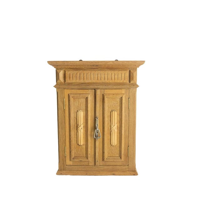French Louis XVI Style Massive Oak Wall Cabinet, 1900s For Sale - Image 3 of 12