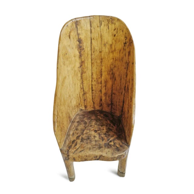 Authentic Nagaland tribal chair from Northeastern India region. One of a kind unique chair hand chiseled solid wood...