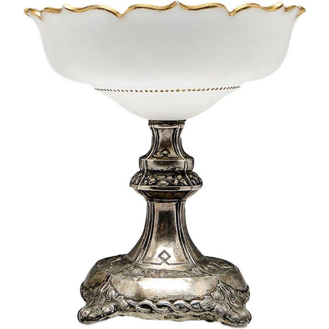 Biedermeier Silver Fruit Bowl on Stand, Austria, 1850s For Sale - Image 10 of 10