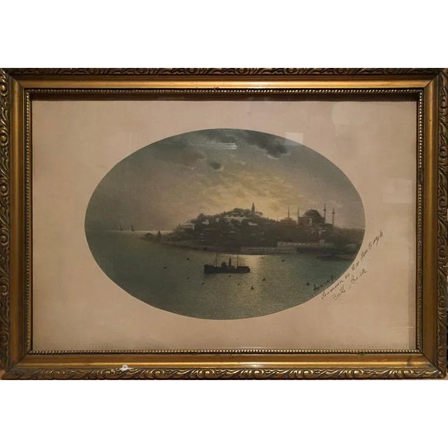 Onnik Der Azarian, Hagia Sophia in the Moonlight, Istanbul, 1920s, Mixed Media on Paper For Sale - Image 12 of 12