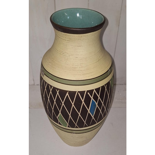 Mid-Century Ceramic Vase from Bay-Keramik, 1960s, in Very Good conditions. Designed 1960 to 1969 This piece has an...