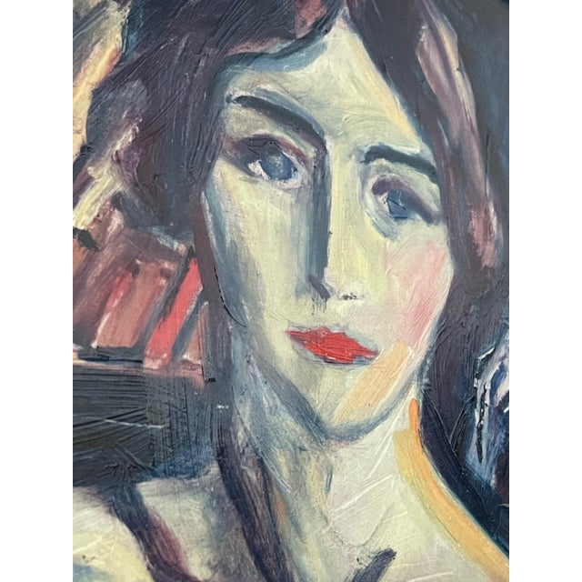 Paper After Edvard Munch “Birgit Prestøe” Hand-Textured Fine Art Portrait Print, 1924 For Sale - Image 7 of 9