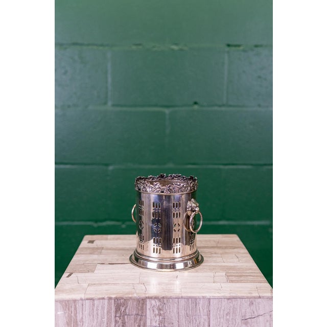 Victorian Late 19th Century Victorian English Silver Plate Wine Bottle Holder For Sale - Image 3 of 10