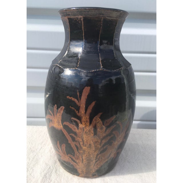 Mid Century Artisan Studio Pottery Vase. For Sale - Image 9 of 11