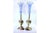Metal Silver Vases with Appliqués of Geese and Mythical Figures Holding Flower Pots in Relief-Painted Glass, Set of 2 For Sale - Image 7 of 9