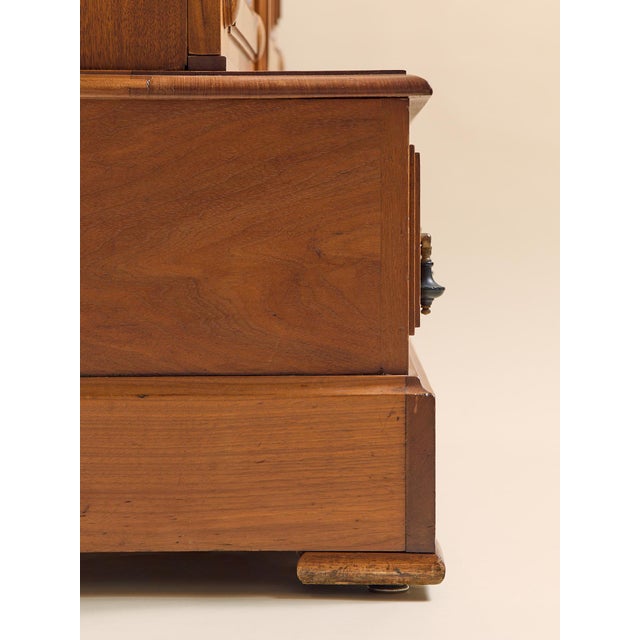 The Vintage 1880s Walnut Renaissance Revival Bookcase Cabinet For Sale - Image 12 of 17