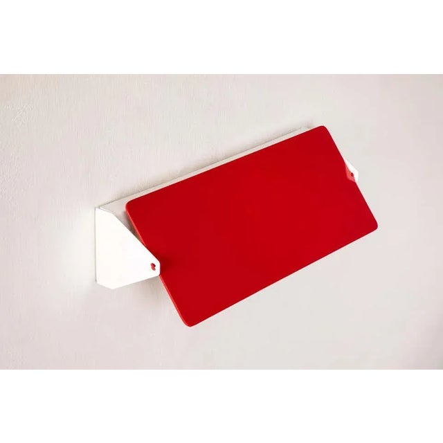 Large Charlotte Perriand 'Applique à Volet Pivotant Double' Wall Light in Red For Sale - Image 11 of 12