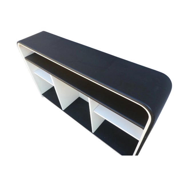 1970s Vintage Open Bookcase in Eco-Leather, 1970s For Sale - Image 5 of 8