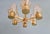 Brass Chandelier with Amber Bubble Glass Globes, 1970s For Sale - Image 9 of 18