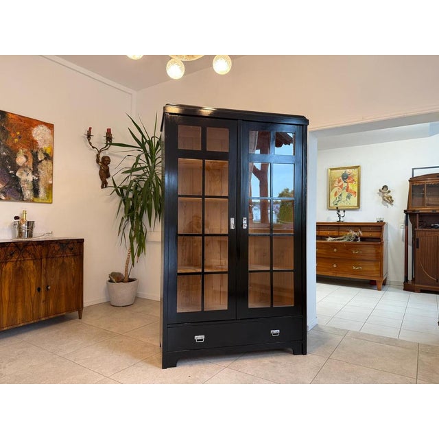 Antique Art Nouveau Display Cabinet, 1890s For Sale - Image 9 of 16