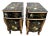 Vintage Set of Two Chinese Nightstands Side Tables Chinoiserie Hand Painted For Sale In Palm Springs - Image 6 of 10