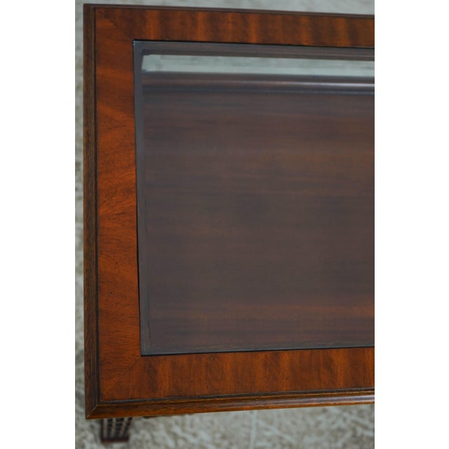Pair of Chippendale Mahogany Glass Top Showcase End Tables For Sale - Image 14 of 17