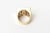 Vintage Italian 18k Gold, Onyx and Mother of Pearl Geometric Ring, Size 7 For Sale - Image 4 of 9