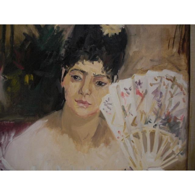 Mid 20th Century Vintage "At the Ball 1875" by Berte Morisot Reproduction Framed Painting For Sale - Image 5 of 8