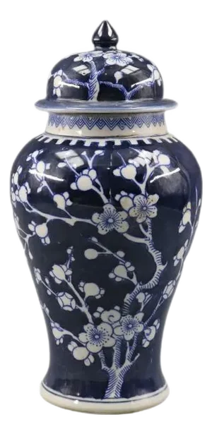 Early 20th Century Chinese Ceramic Pot Yipintang Marked Blue and White Porcelain Ginger Jar Hand Painted Ice Plum Flowers Pattern
