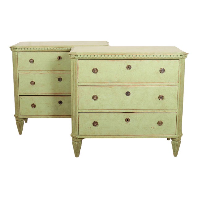 Vintage Swedish Commodes in Pine, Set of 2 For Sale
