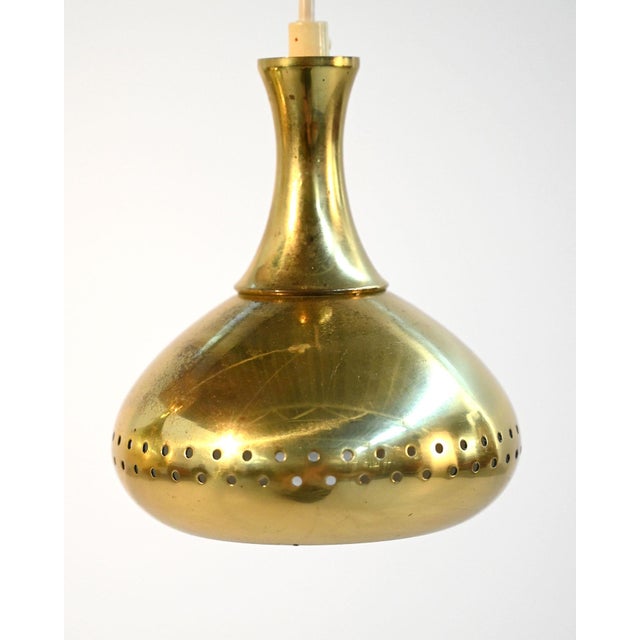 Gold Pendant Lamps attributed to Hans-Agne Jakobsson for Markaryd, 1950s, Set of 2 For Sale - Image 8 of 10