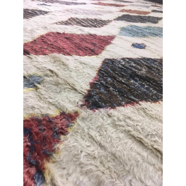 Hand-Knotted Moroccan Shag Rug - 8′4″ × 9′8″ For Sale - Image 4 of 6