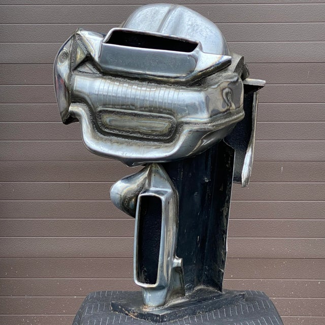 Jason Seley (1919-1983) Welded Chrome Automobile Bumper Abstract Sculpture For Sale In Philadelphia - Image 6 of 13