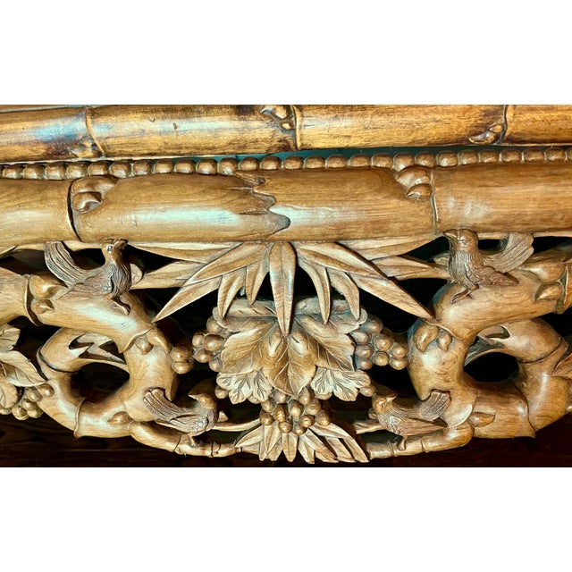 Mid 19th Century Magnificent and Large Chinese Dali Marble and Hardwood Daybed For Sale - Image 4 of 5