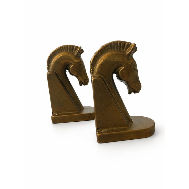 Vintage German Brutalist Brass Horse Bookends, 1960s, Set of 2 For Sale - Image 6 of 9